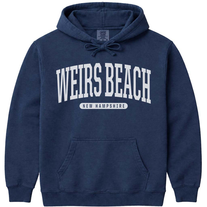 Weirs Beach NH Hooded Sweatshirt - Navy