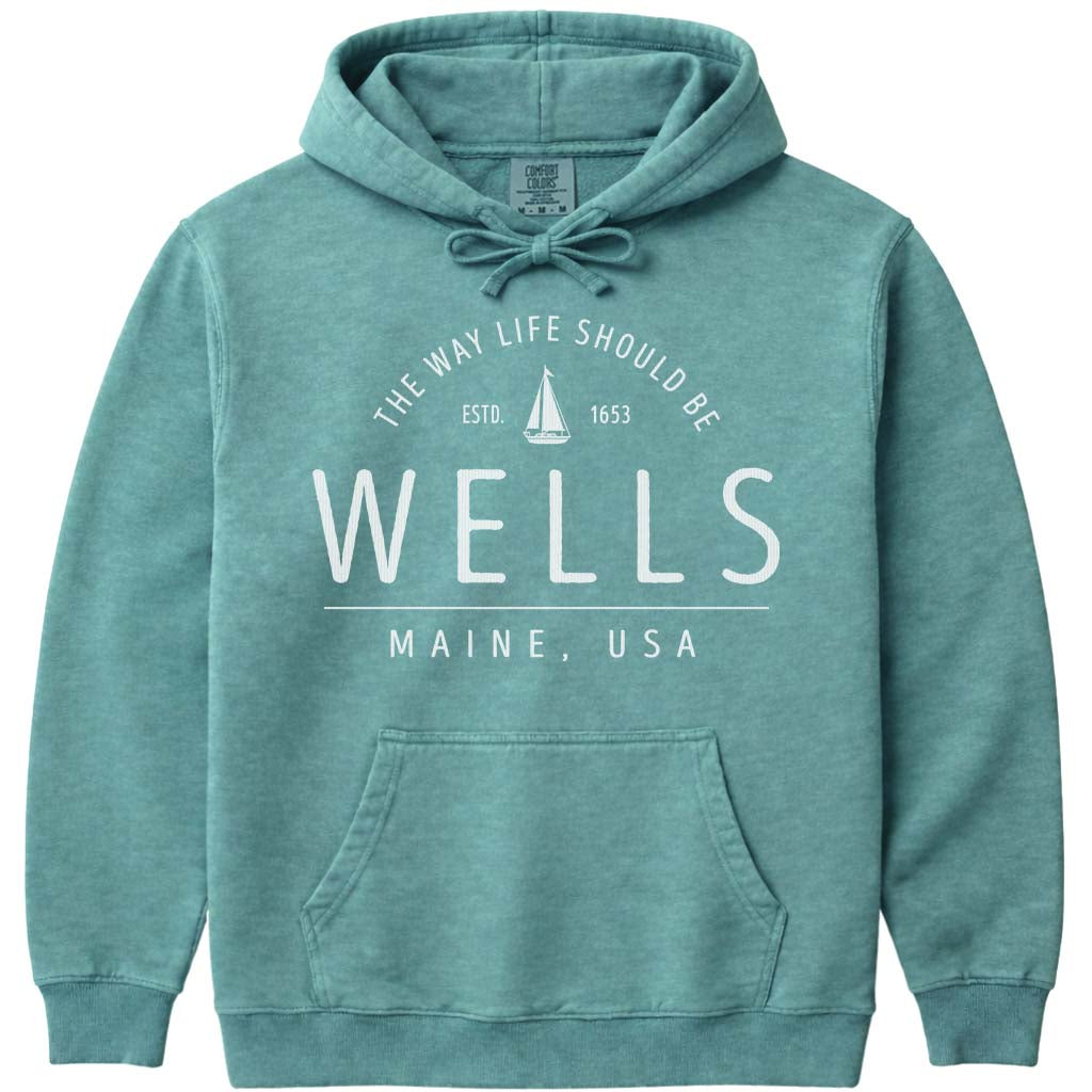 Wells Sailboat Hoodie, Maine Coast - Seafoam