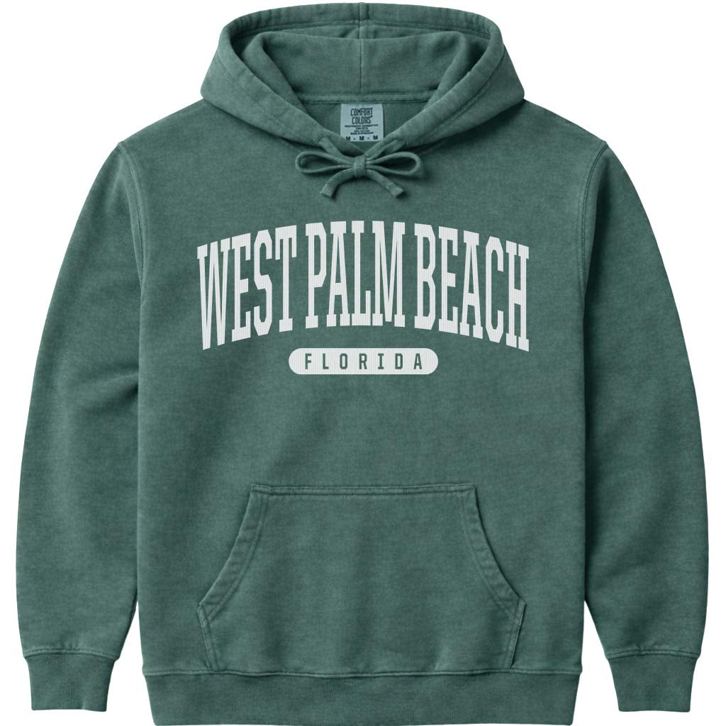 West Palm Beach Florida Hoodie - Blue Spruce