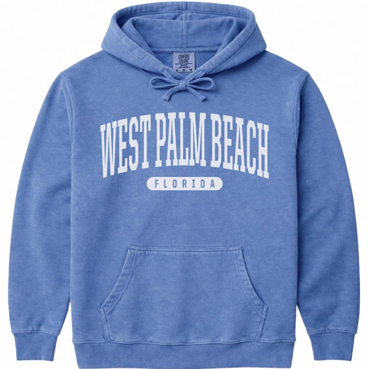 West Palm Beach Florida Hoodie - Flo Blue