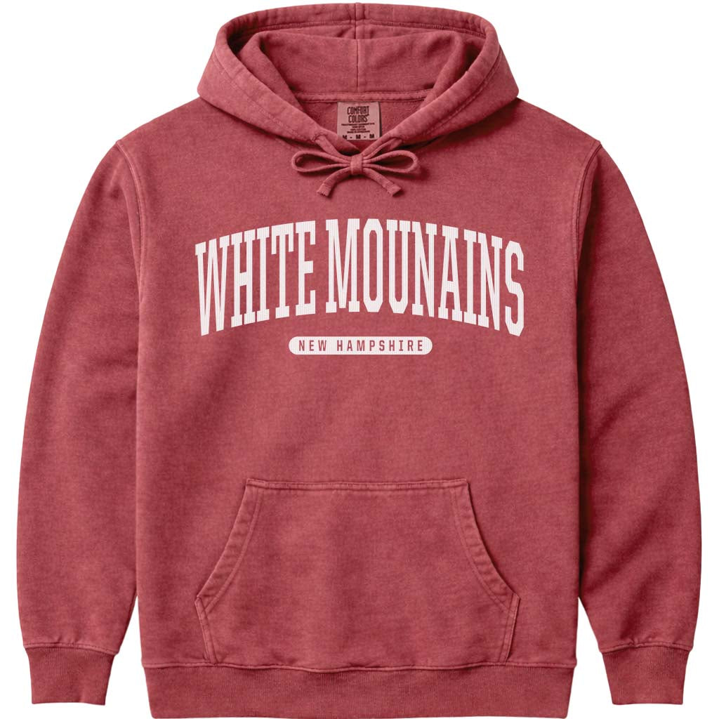 White Mountains New Hampshire Hoodie - Crimson