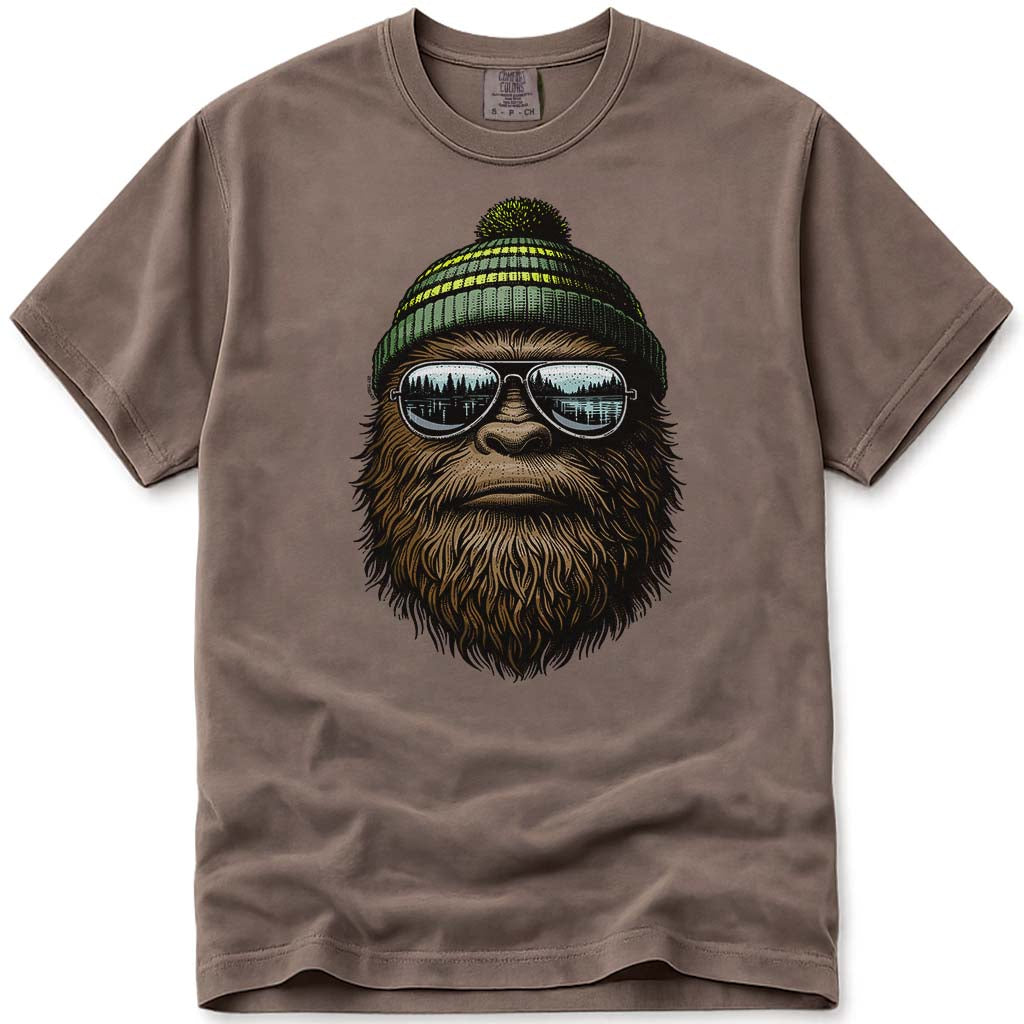Winter Beanie Bigfoot T-Shirt - Espresso