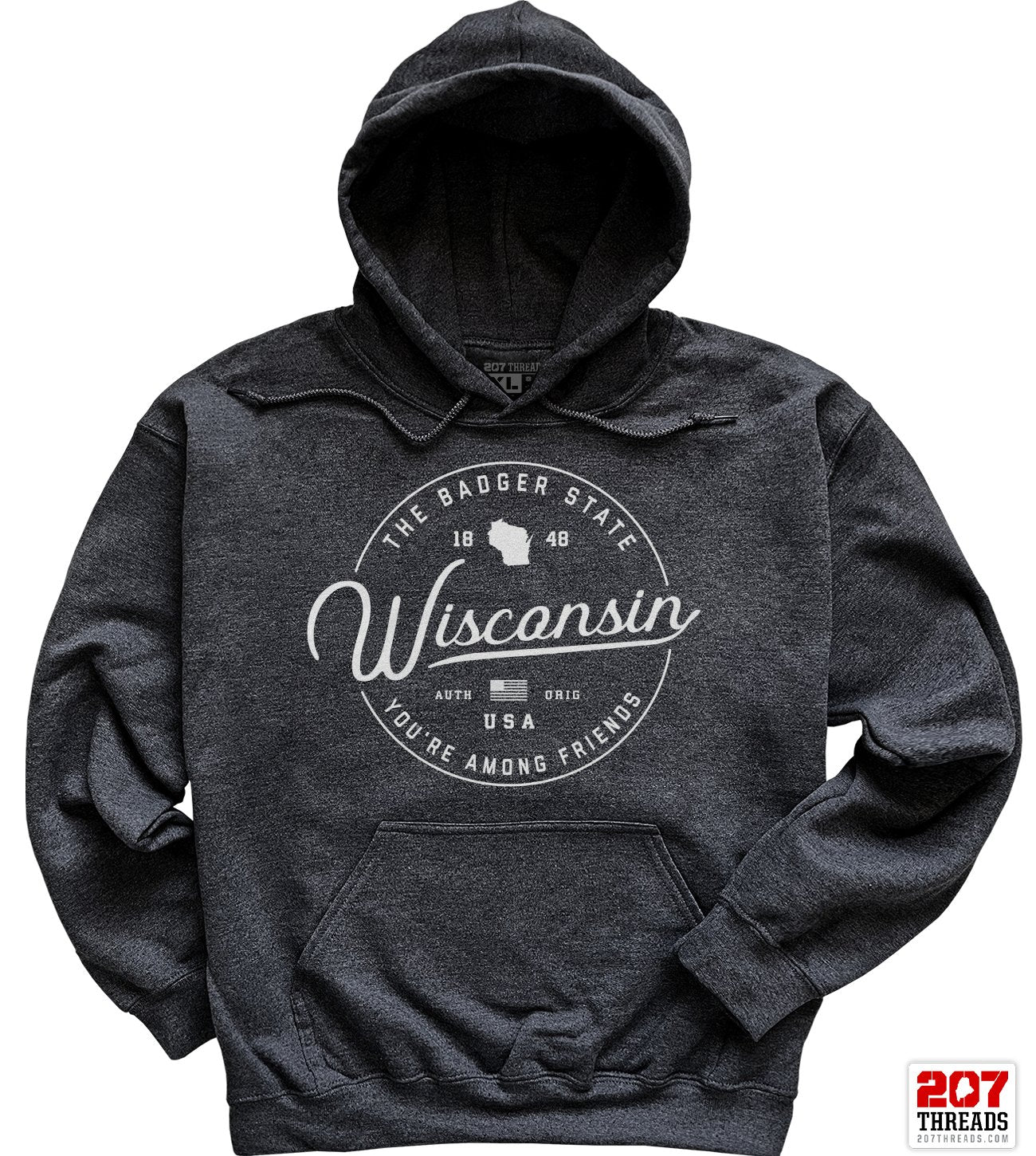 State of Wisconsin Hoodie Sweatshirt