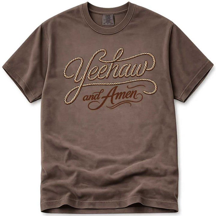 Yeehaw & Amen Country Western Christian T-Shirt