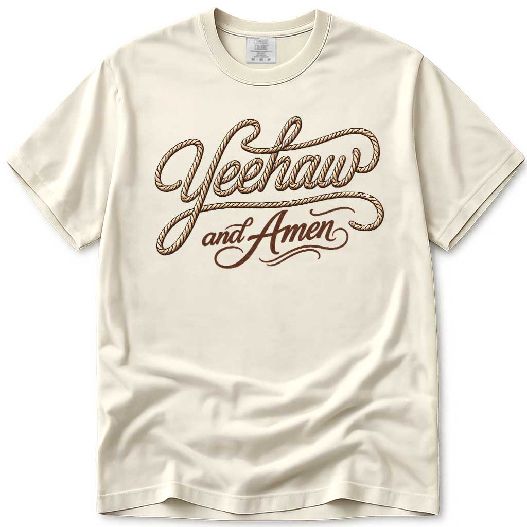 Yeehaw & Amen Country Western Christian T-Shirt
