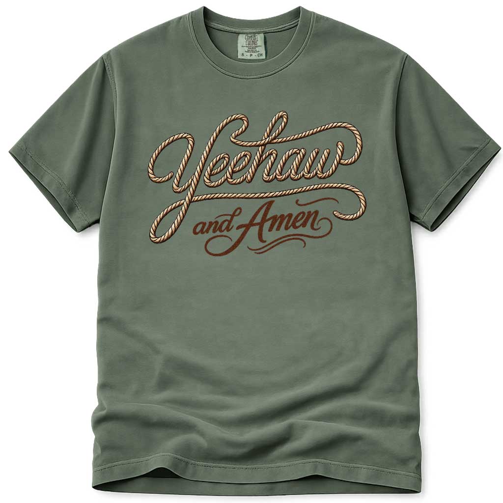 Yeehaw & Amen Country Western Christian T-Shirt