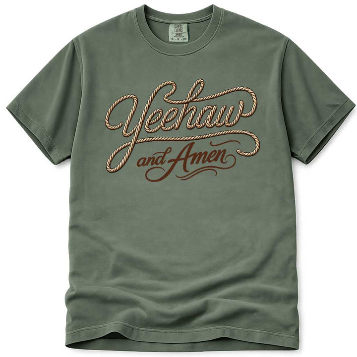 Yeehaw & Amen Country Western Christian T-Shirt