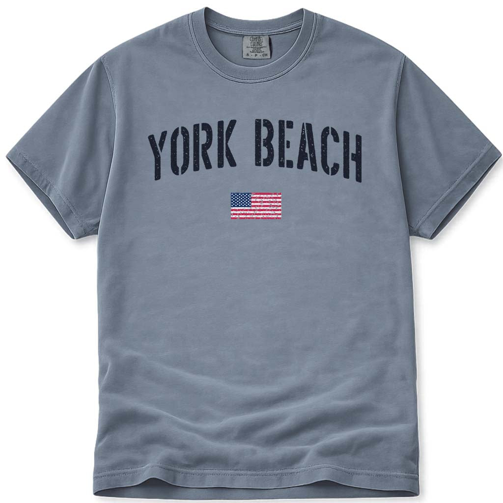 York Beach T Shirt - York Maine - Blue Jean