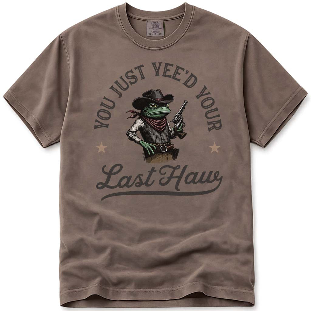 You Just Yeed Your Last Haw Trendy Cowboy Frog T Shirt - Espresso