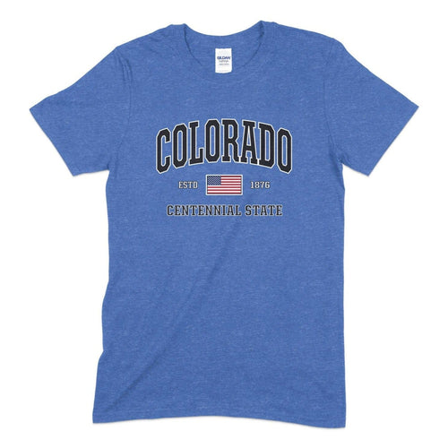 Patriotic 4th of July Colorado USA Flag T-Shirt
