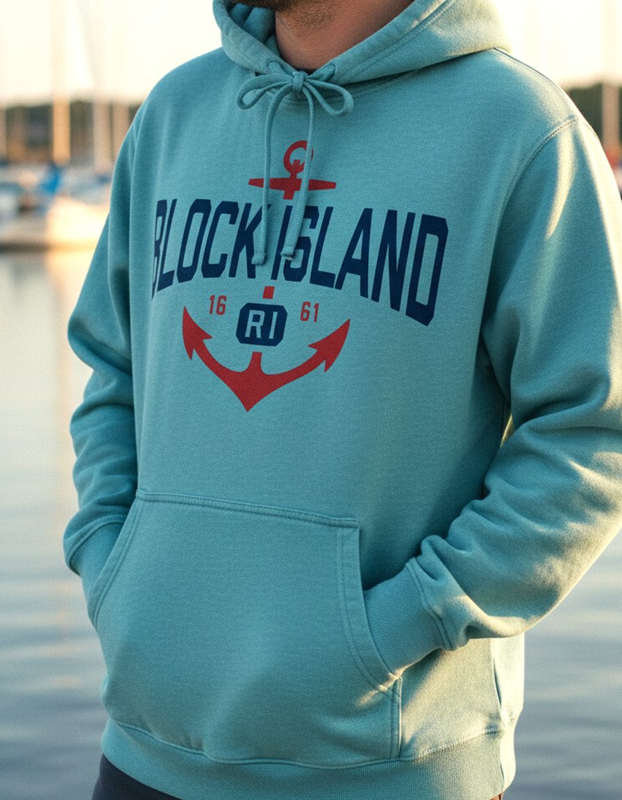 Block Island Hoodie Lifestyle Male