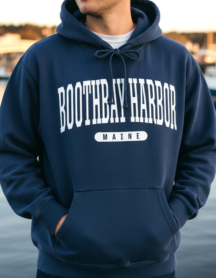 Boothbay Harbor Hoodie Lifestyle Male