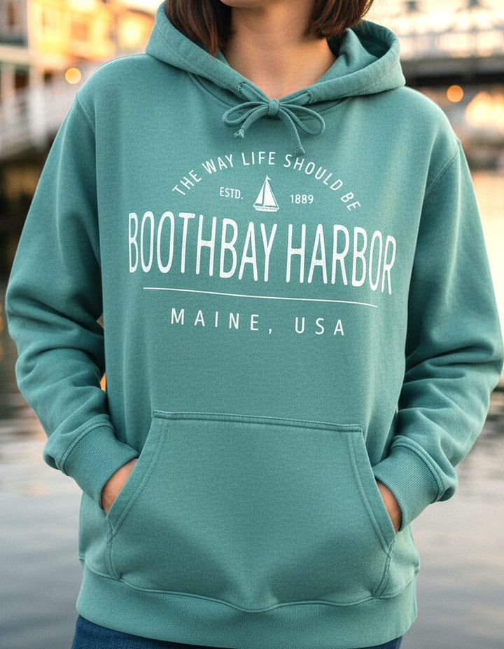 Boothbay Harbor Hoodie Lifestyle Female