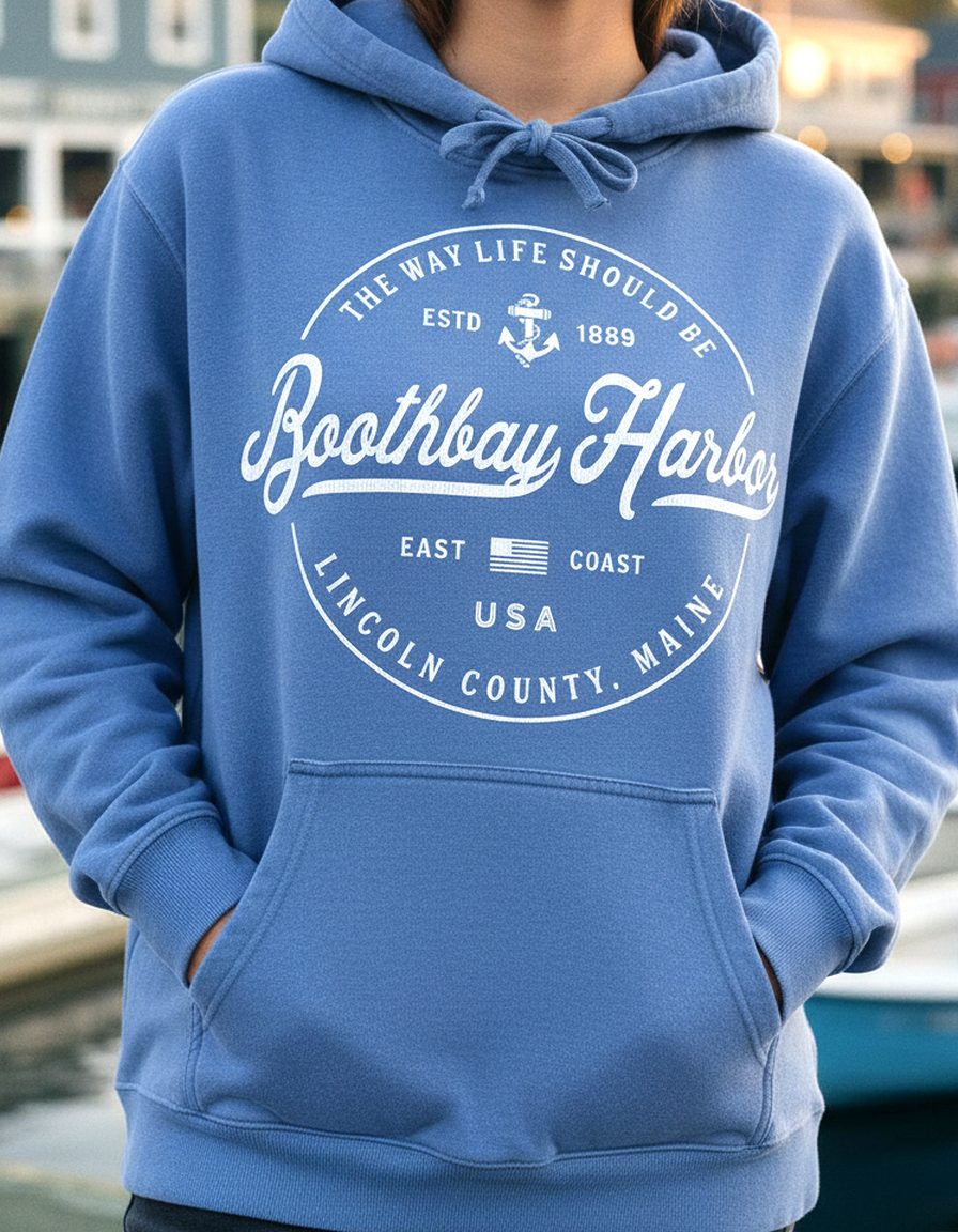 Boothbay Harbor Hoodie Lifestyle Female