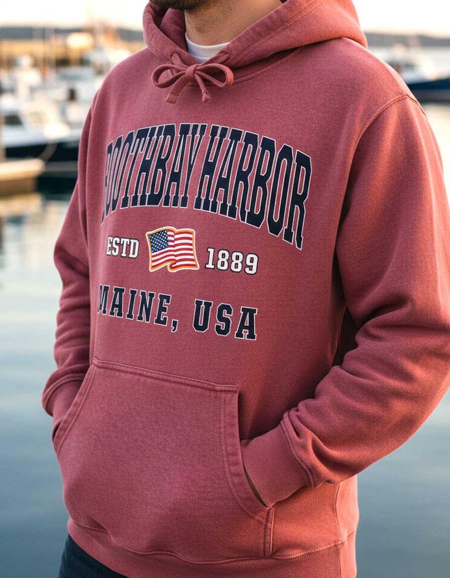 Boothbay Harbor Hoodie Lifestyle Male
