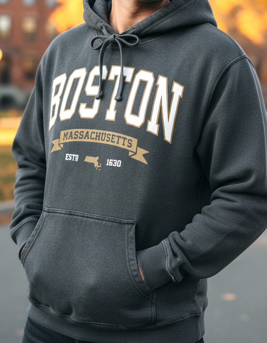 Boston Hoodie Lifestyle Male