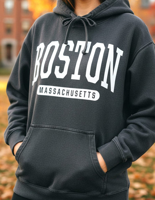 Boston University Style Hoodie Sweatshirt