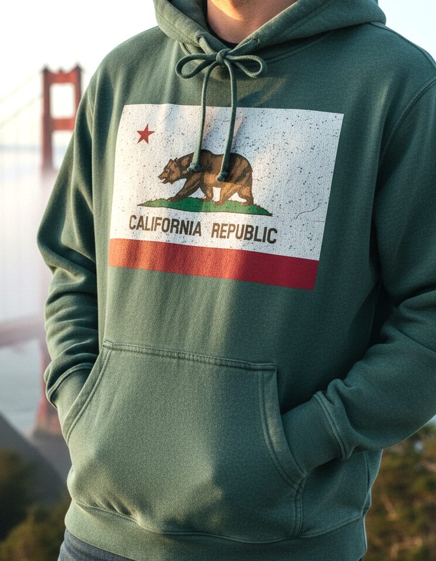 California Hoodie Lifestyle Male
