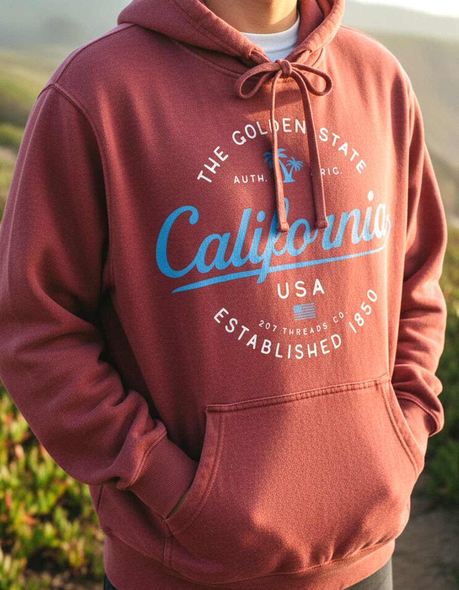 California Hoodie Lifestyle Male