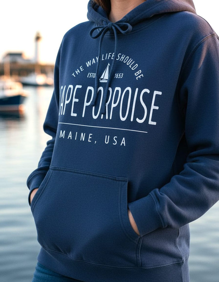 Cape Porpoise Hoodie Lifestyle Female