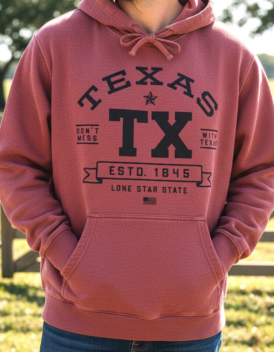 Texas Hoodie Lifestyle Male