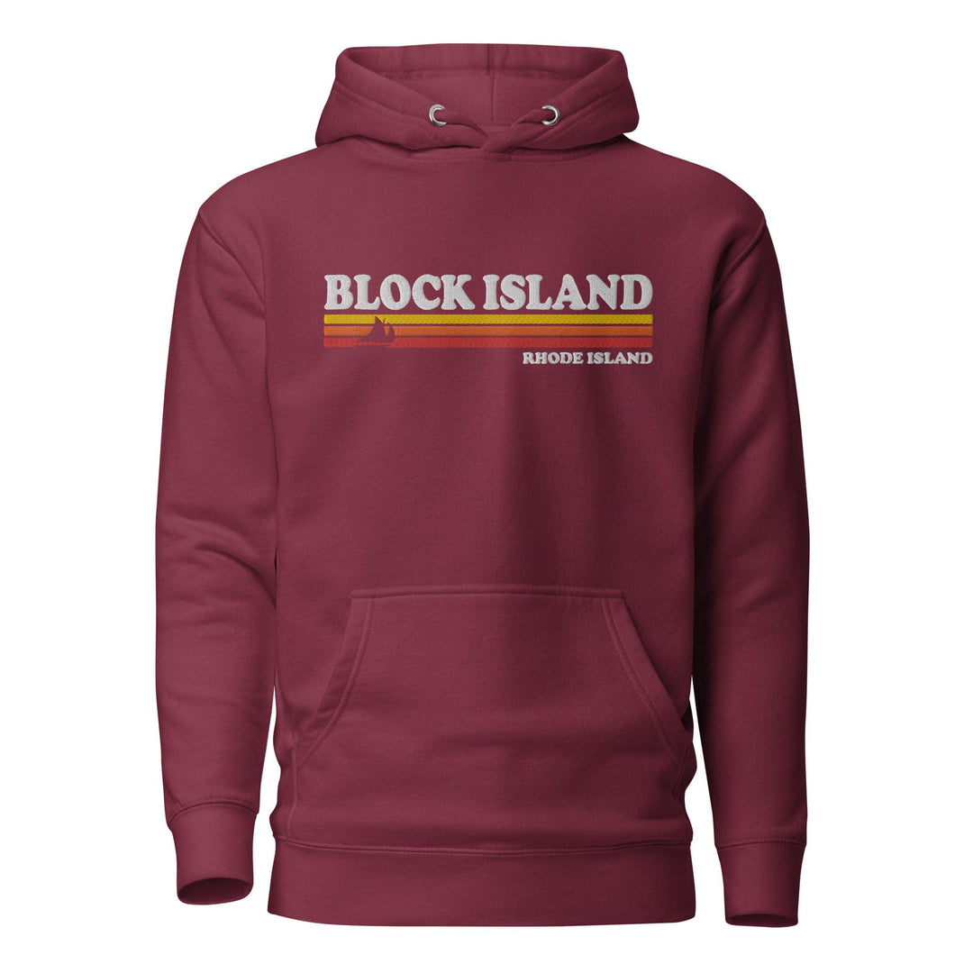Embroidered Block Island Hoodie Sweatshirt-207 Threads