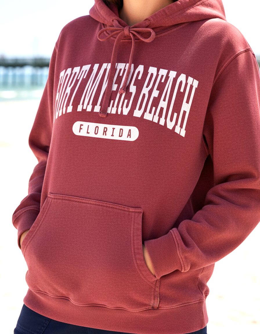 Fort Myers Beach Hoodie Lifestyle Female