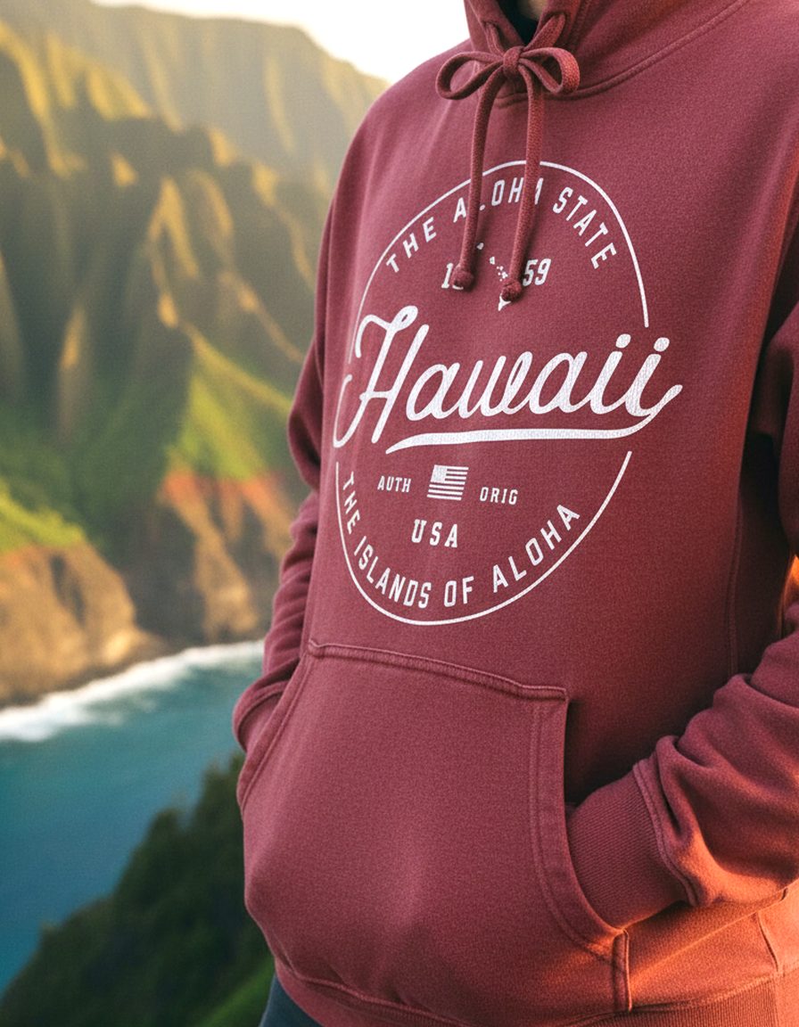 Hawaii Hoodie Lifestyle Male