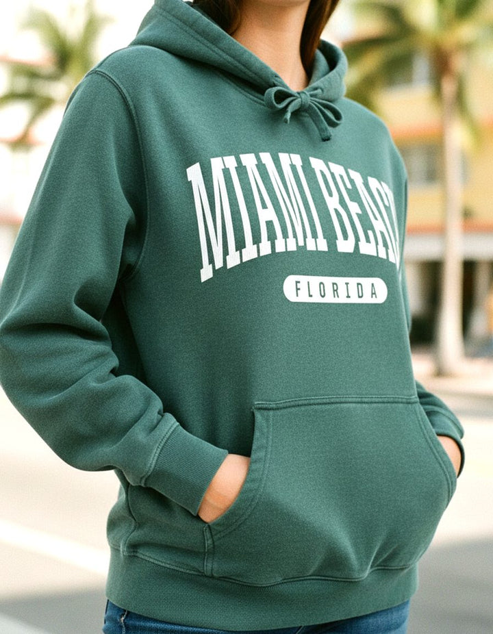 Miami Beach Hoodie Lifestyle Female