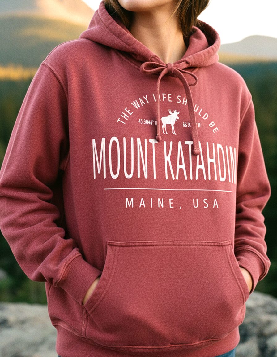 Mount Katahdin Hoodie Lifestyle Female