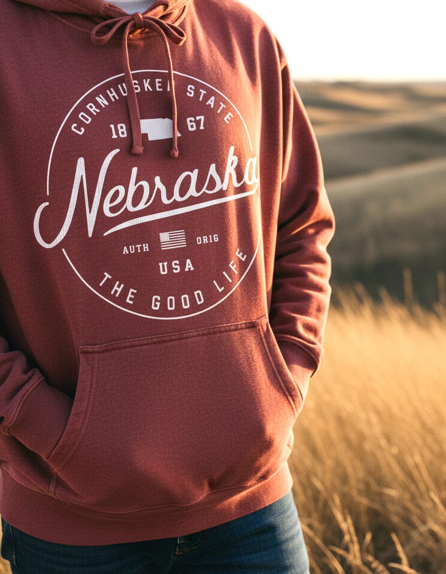 Nebraska Hoodie Lifestyle Male