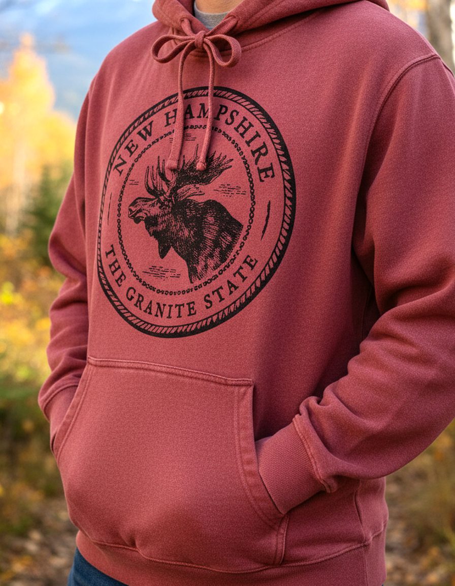 New Hampshire Hoodie Lifestyle Male