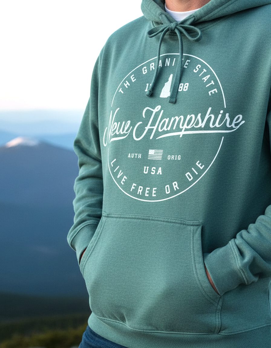 New Hampshire Hoodie Lifestyle Male
