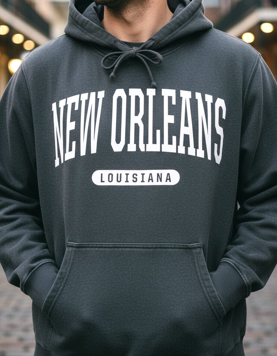 New Orleans Hoodie Lifestyle Male