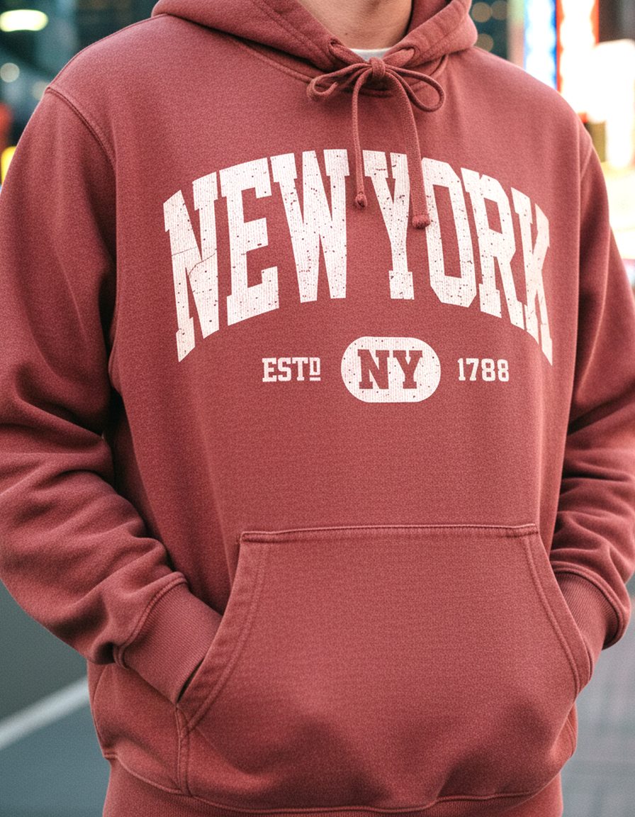 New York Hoodie Lifestyle Male