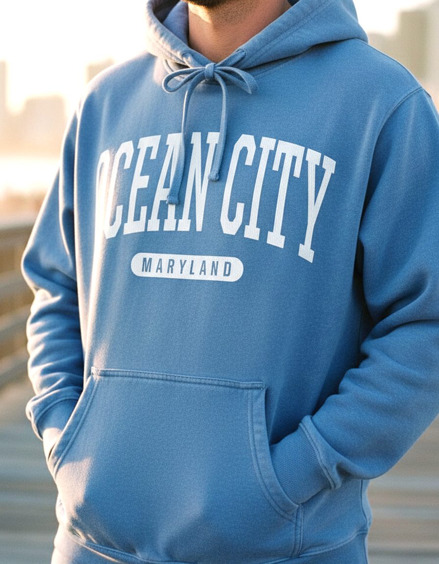 Ocean City Maryland Hoodie Lifestyle Male