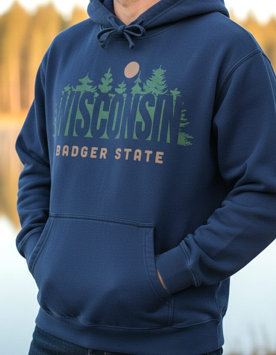 Wisconsin Hoodie Lifestyle Male