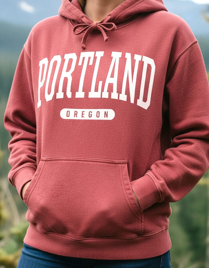 Portland Oregon Hoodie Lifestyle Female