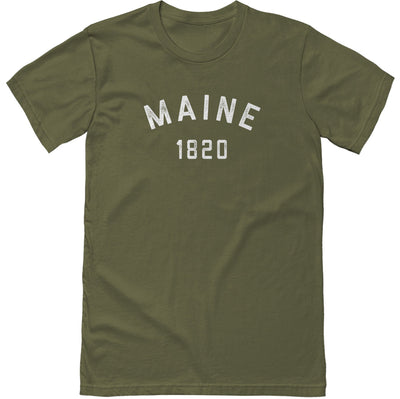 Retro Vintage Maine 1820 T-Shirt - Established Date Unisex Tee-207 Threads