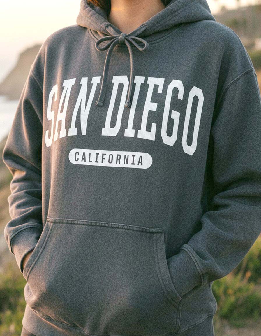 San Diego Hoodie Lifestyle Female