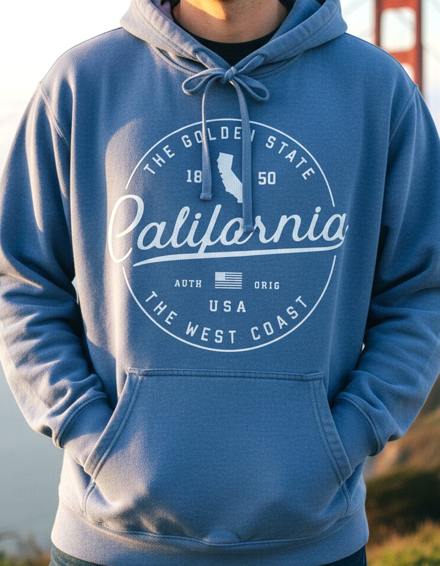 California Hoodie Lifestyle Male