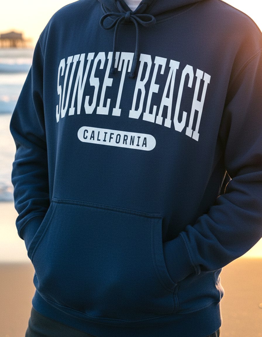 Sunset Beach Hoodie Lifestyle Male