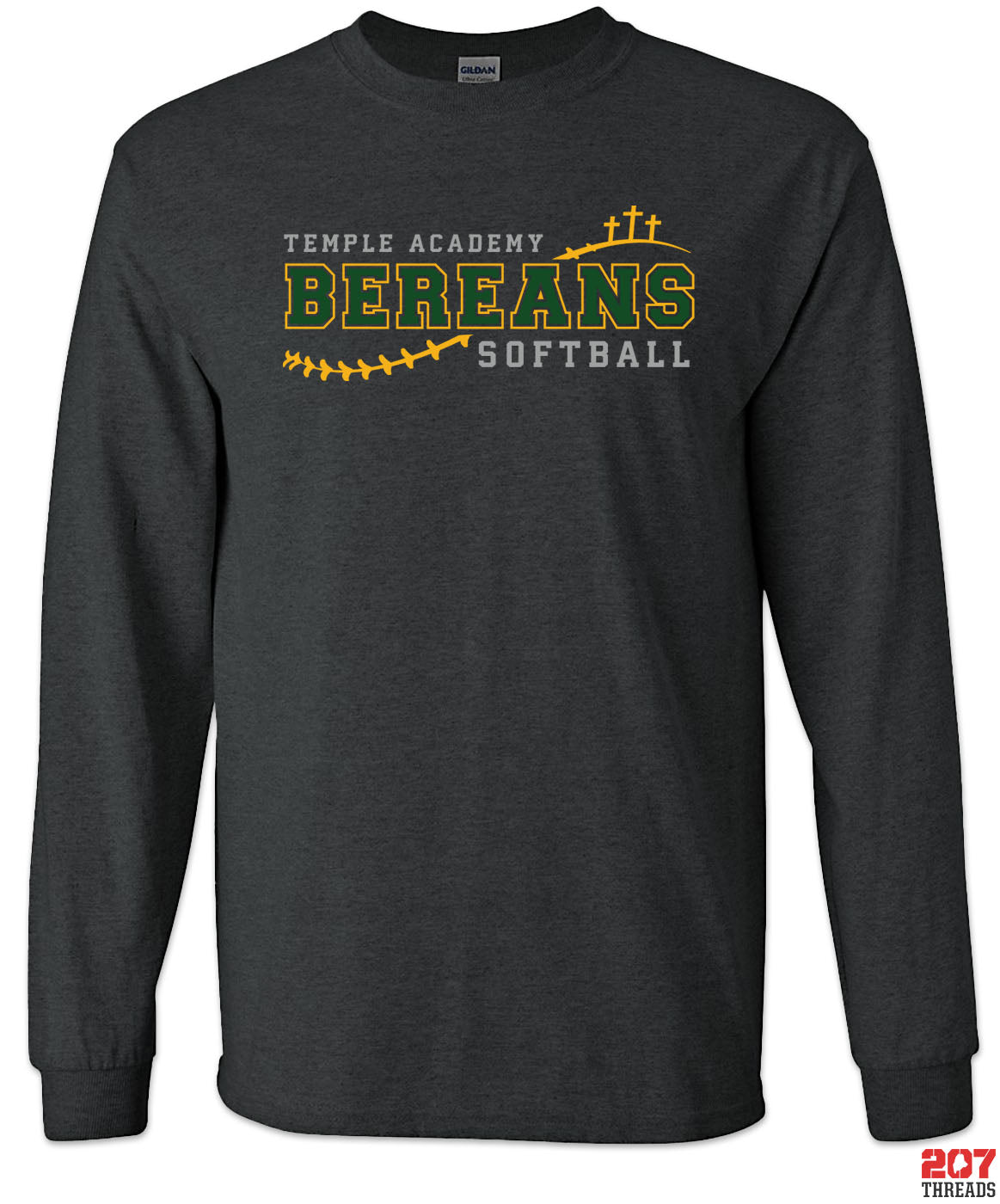 Temple Academy - Bereans Softball Golgotha Hill - Unisex T-Shirt-207 Threads