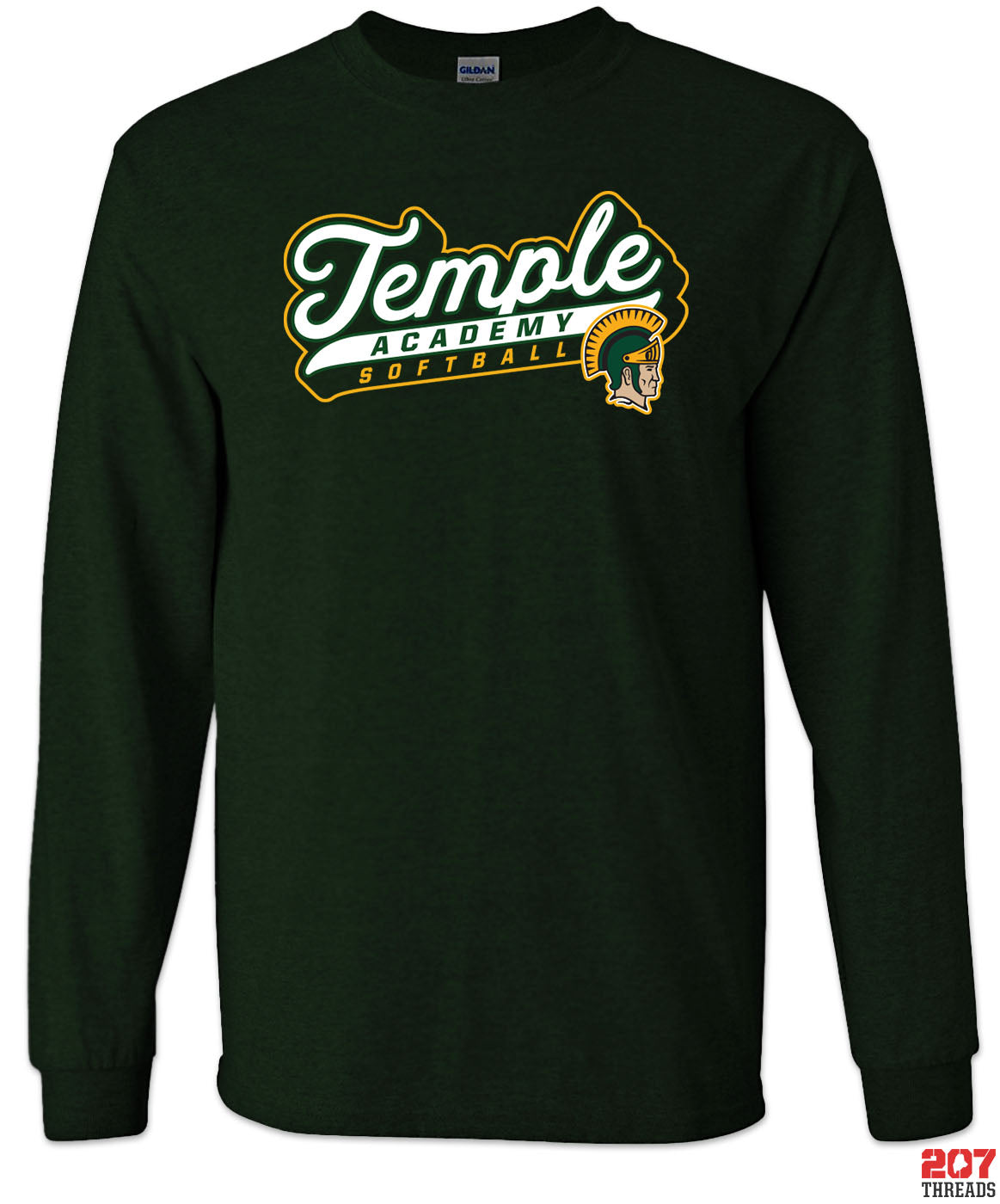 Temple Academy - Softball Script Logo - Unisex T-Shirt & Long Sleeve Shirt-207 Threads