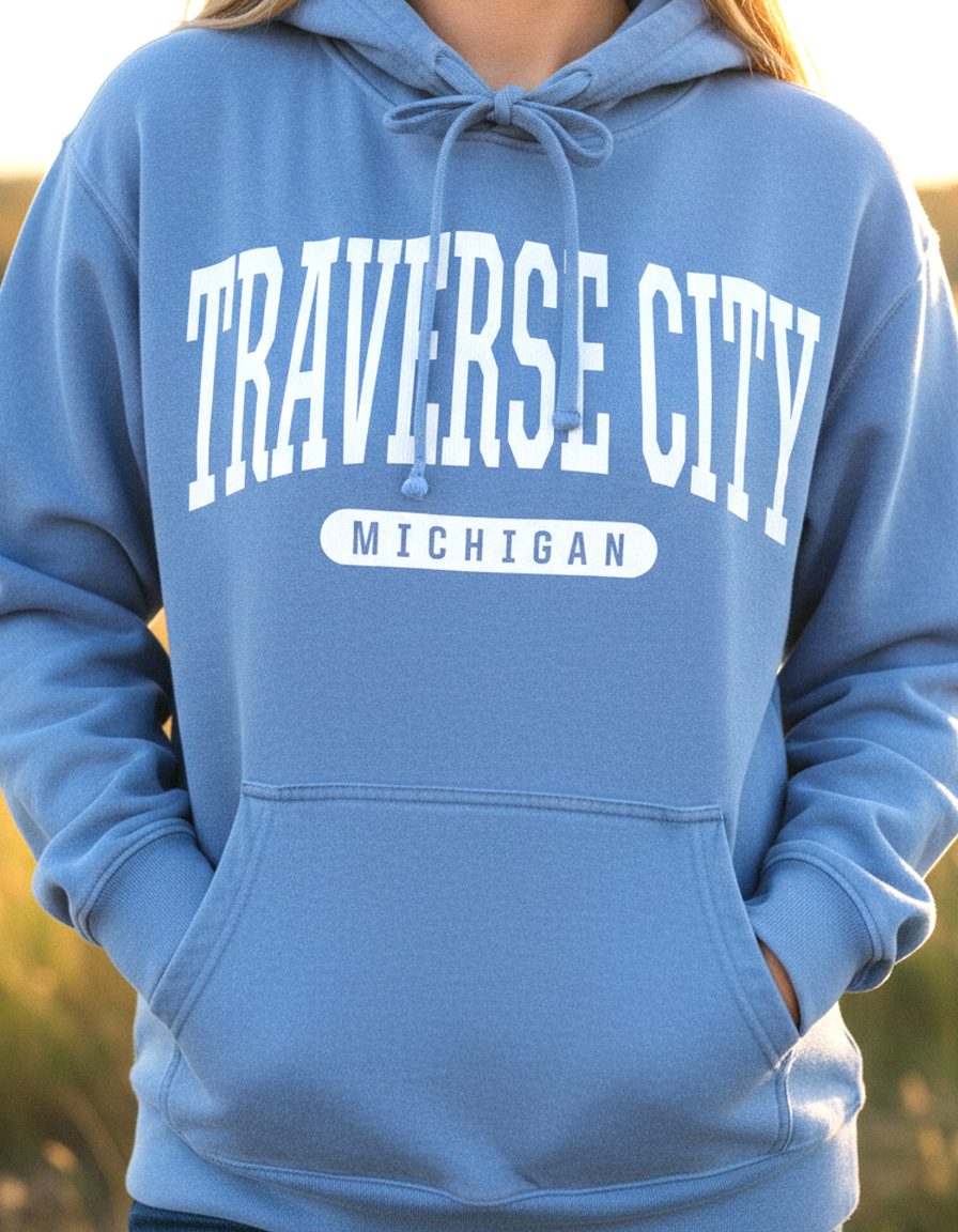 Traverse City Hoodie Lifestyle Female