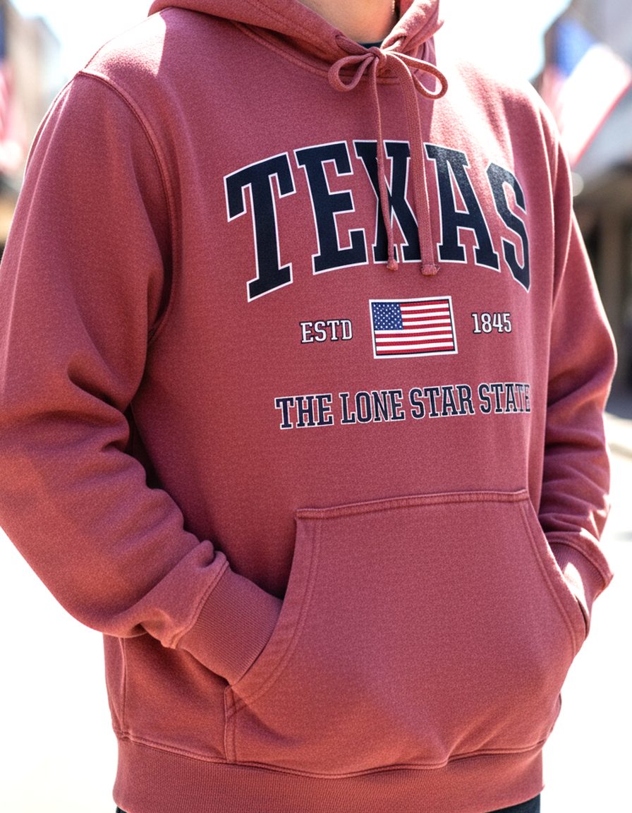 Texas Hoodie Lifestyle Male