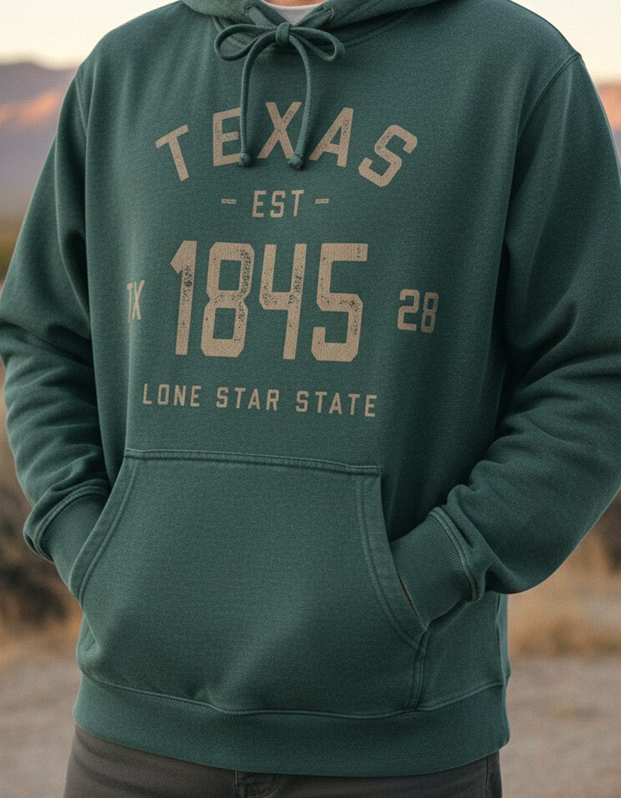 Texas Hoodie Lifestyle Male