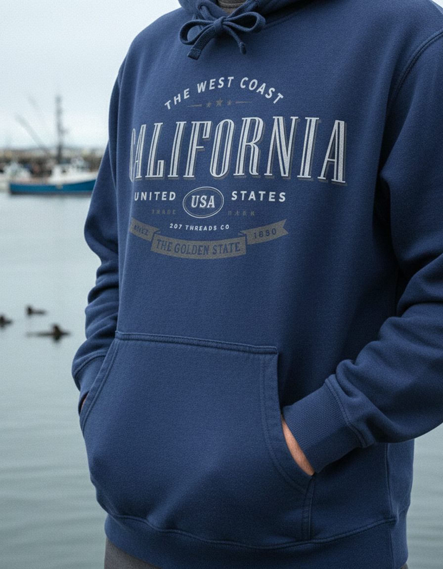 California Hoodie Lifestyle Male