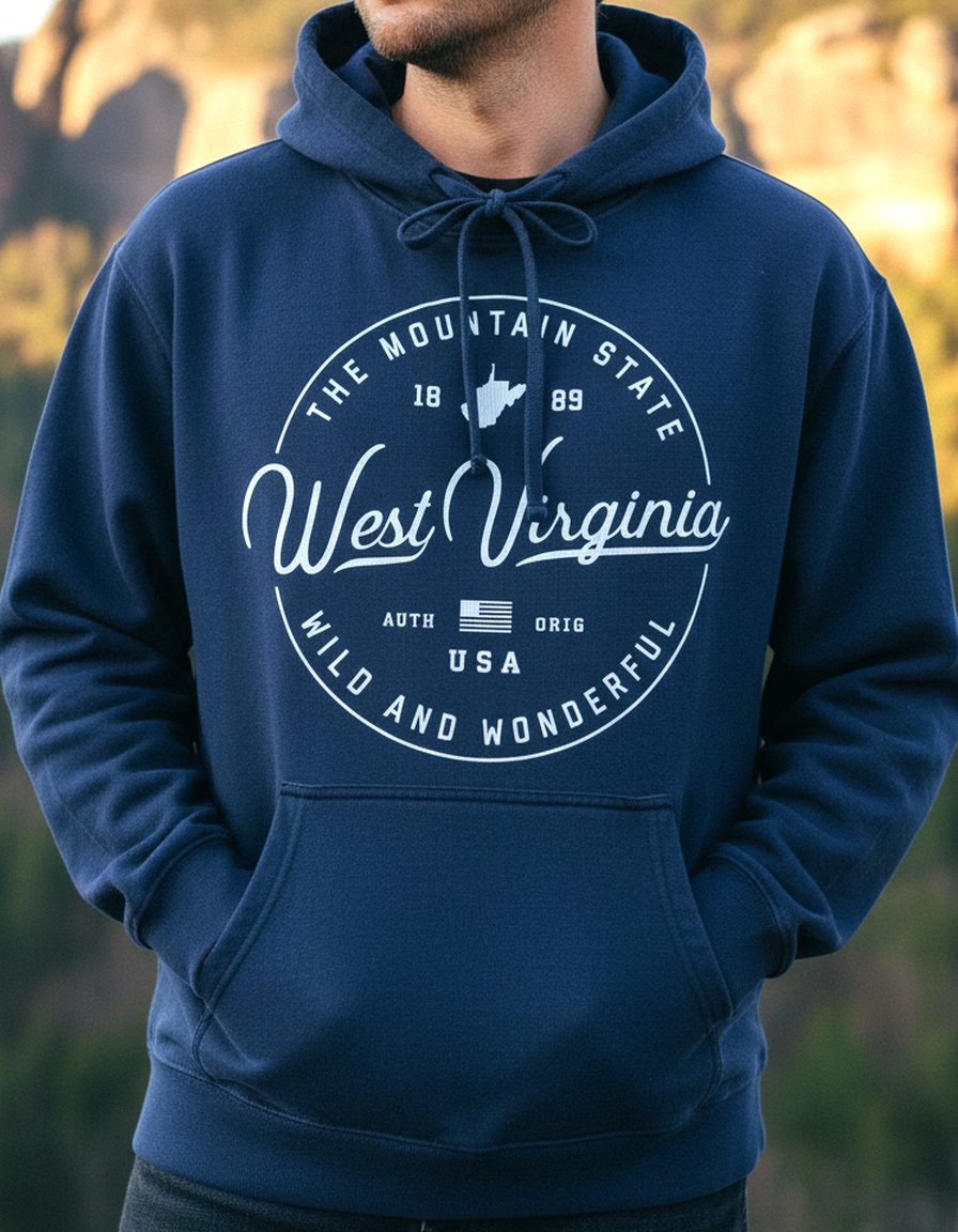 West Virginia Hoodie Lifestyle Male