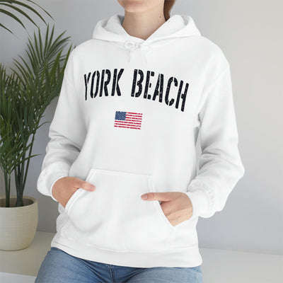 York Beach Hoodie - York ME Maine-207 Threads